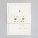 "Watercolor Laurels" - Wedding Invitations in Leaf by Katharine Watson - Assembled