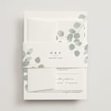 "Silver Dollar Eucalyptus" - Wedding Invitations in Silver Dollar by Shannon Chen of Four Wet Feet Studio - Assembled with Belly Band