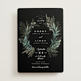 "Forest Crest" - Wedding Invitations in Obsidian by Alethea and Ruth - Front