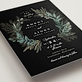 "Forest Crest" - Wedding Invitations in Obsidian by Alethea and Ruth - Close-Up