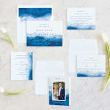 "Watercolor waves" - Wedding Invitations in Ocean by Yuliya Evseeva - Invitation Suite