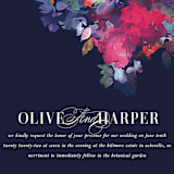 "Georgia" - Wedding Invitations in Navy by Lori Wemple - Close-Up