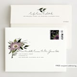 "Midnight Botanicals" - Wedding Invitations in Plum by Susan Moyal - FREE Recipient Addressing