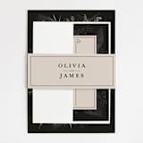 "Midnight Botanicals" - Wedding Invitations in Plum by Susan Moyal - Assembled