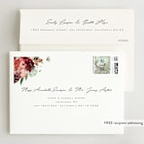 "Cascading Florals" - Wedding Invitations in Rouge by Leah Bisch - FREE Recipient Addressing