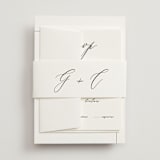 "Villa" - Wedding Invitations in Pearl by Chryssi Tsoupanarias - Assembled with Belly Band