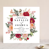 "Floral Square" - Wedding Invitations in Classic Red by Dane Great Designs - Front
