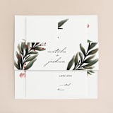 "Floral Square" - Wedding Invitations in Classic Red by Dane Great Designs - Assembled