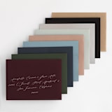 "Falling Branch" - Wedding Invitations in Eucalyptus by Amy Kross - Colored Envelopes Available