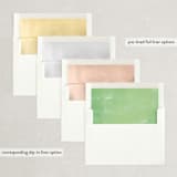 "Bright & Green" - Wedding Invitations in Spring by Amanda Day - Envelope Liner Options
