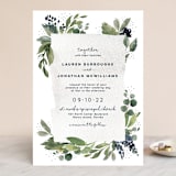 "Euca On A Whim" - Wedding Invitations in Navy by Palm Bridal - Front