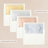 "Euca On A Whim" - Wedding Invitations in Navy by Palm Bridal - Envelope Liner Options