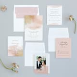 "Morning Mist" - Wedding Invitations in Blush by Carrie ONeal - Invitation Suite