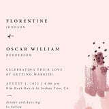 "Mod Brush" - Wedding Invitations in Blush by Lisa Fee Paura - Close-Up