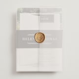 "Helena" - Wedding Invitations in Quartz by 2birdstone - Vellum Wrap with Wax Seal