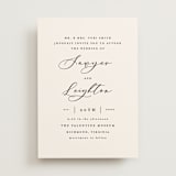 "Eternal" - Wedding Invitations in Ecru by Carly Reed Walker - Front