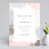 "Sea Froth" - Wedding Invitations in Blush by Creo Study - Front