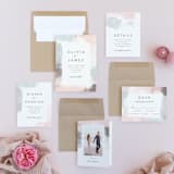 "Sea Froth" - Wedding Invitations in Blush by Creo Study - Invitation Suite