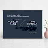 "Waltz" - Wedding Invitations in Nightfall by Jula Paper Co. - Front