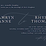 "Waltz" - Wedding Invitations in Nightfall by Jula Paper Co. - Close-Up
