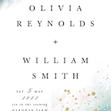 "Ethereal Dust" - Wedding Invitations in Topaz by Hannah Williams - Close-Up