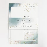 "Ethereal Dust" - Wedding Invitations in Topaz by Hannah Williams - Assembled