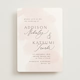 "Softly Layered" - Wedding Invitations in Blush by Everett Paper Goods - Front