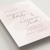 "Softly Layered" - Wedding Invitations in Blush by Everett Paper Goods - Close-Up
