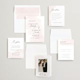 "Softly Layered" - Wedding Invitations in Blush by Everett Paper Goods - Invitation Suite