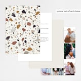 "Terrazzo Frame" - Wedding Invitations in Mustard by Amy Payne - Back of Card