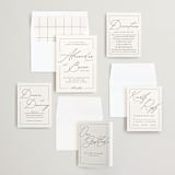 "Love Story" - Wedding Invitations in Alabaster by Liz Conley - Invitation Suite