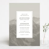 "Modern Mountain" - Wedding Invitations in Fog by Stephanie Biller - Front