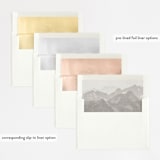 "Modern Mountain" - Wedding Invitations in Fog by Stephanie Biller - Envelope Liner Options
