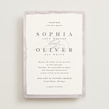 "First Love" - Wedding Invitations in Lilac by Pixel and Hank - Front