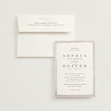 "First Love" - Wedding Invitations in Lilac by Pixel and Hank - Invitation with Envelope