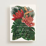 "Tropical Bouquet" - Wedding Invitations in Basil by Elly - Front