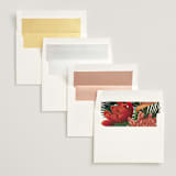 "Tropical Bouquet" - Wedding Invitations in Basil by Elly - Envelope Liner Options