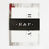 "Library Square" - Wedding Invitations in Charcoal by Meagan Christensen - Assembled
