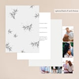 "A Sketched Wreath" - Wedding Invitations in Concrete by Plain White Paper Co - Back of Card