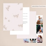 "A Sketched Wreath" - Wedding Invitations in Toffee by Plain White Paper Co - Back of Card