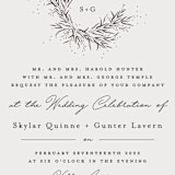 "A Sketched Wreath" - Wedding Invitations in Concrete by Plain White Paper Co - Close-Up