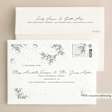 "A Sketched Wreath" - Wedding Invitations in Concrete by Plain White Paper Co - FREE Recipient Addressing