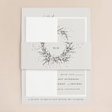 "A Sketched Wreath" - Wedding Invitations in Concrete by Plain White Paper Co - Assembled