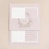 "A Sketched Wreath" - Wedding Invitations in Toffee by Plain White Paper Co - Assembled