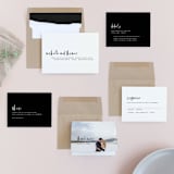 "Moderne" - Wedding Invitations in Ink by Lori Wemple - Invitation Suite