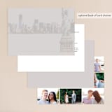 "Bold city" - Wedding Invitations in Ivory by Cass Imagines - Back of Card