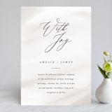 "Overjoyed" - Wedding Invitations in Taupe by Ana Sharpe - Front