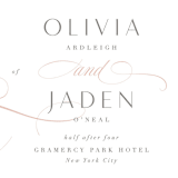 "Gramercy" - Wedding Invitations in Blush by Kristie Kern - Close-Up
