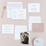 "Gramercy" - Wedding Invitations in Blush by Kristie Kern - Invitation Suite
