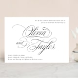 "Scripted Union" - Wedding Invitations in Pearl by Kelly Schmidt - Front